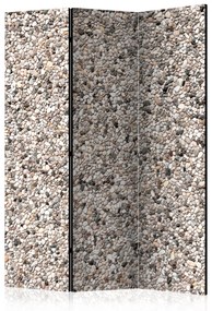 Paravento Incanto di pietra (3-parti) - sfondo colorato con texture di mattoni