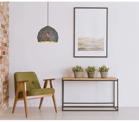 ITALUX MDM-3471-1 GR+GD - Lampadario a sospensione con filo HARLEY 1xE27/40W/230V nero