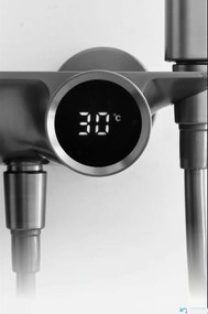 Sistema doccia esterno SH1857 termostatico con sensore, bocca girevole a 360° e più finiture — Sì