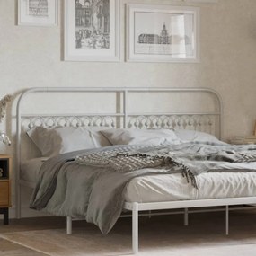 Testiera İn Metallo Bianco 180 Cm /