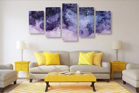 Quadri 5 pezzi – Astrazione del cielo notturno