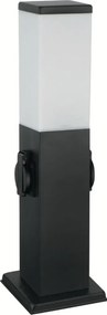 Brilagi - Lampada da esterno con 2 prese SCHUKO 1xE27/15W/230V 40 cm IP44 nera