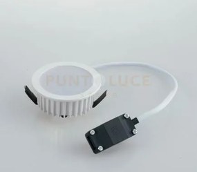Incasso led fusion bianco 5w 400lm 4000k 7x3,2cm in alluminio