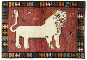 Gabbeh Tappeto persiano 110 x 150 Rosso (Iran) Annodato A Mano