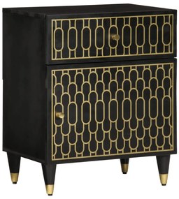 Comodino 50x33x60 Cm İn Legno Massello Di Mango /