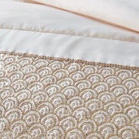 Copriletto trapuntato beige in micro raso 240x260 cm Deco Sequin - Catherine Lansfield