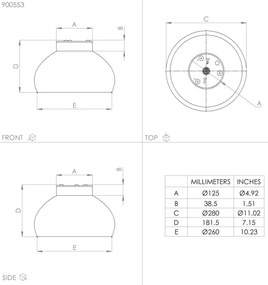 Eglo 900553 - Plafoniera MOGANO 1xE27/40W/230V nero