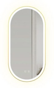 Specchio LED OVL 50x100cm Brush Gold