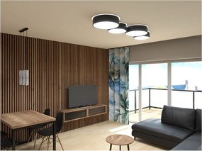 Plafoniera nera a soffitto Atis - Sollux