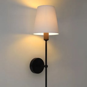 Lampada da parete MADELA 1xE14/40W/230V bianco/nero