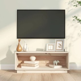 Mobile porta tv 90x35x35 cm in legno massello di pino