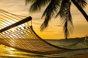 Quadro su tela – Amaca sulla spiaggia