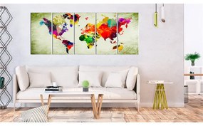 Quadro Colourful Continents  Colore colorful, Dimensioni e Misure 200x80