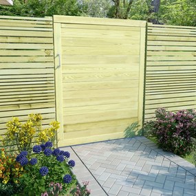 Cancello Da Giardino İn Legno Di Pino Impregnato 125x100 Cm /