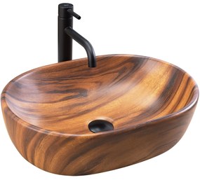 Lavabo da appoggio Rea AMELIA WOOD MATT