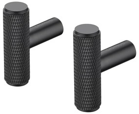 Set di ganci da parete neri in metallo 2 pz Rof – Blomus