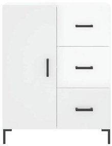 Credenza 69,5x34x90 cm in legno multistrato bianco lucido