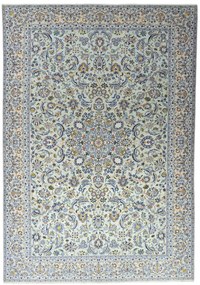 Kashan Tappeto persiano 420 x 290 Verde (Iran) Annodato A Mano