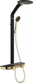 Mexen Bolt set doccia esterno con soffione e rubinetto, nero/oro - 78108-75