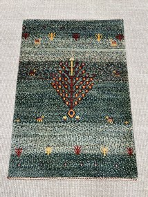 Loribaft Tappeto persiano 60x90 Verde (Iran) Annodato A Mano
