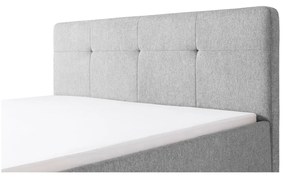 Letto matrimoniale imbottito grigio chiaro rete non inclusa 180x200 cm Smart – Meise Möbel