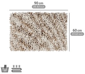 Tappetino per il bagno beige in tessuto 60x90 cm Lerici – Wenko