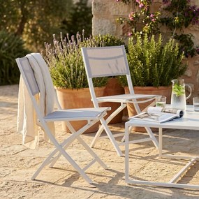 GAJA - sedia da giardino in alluminio e textilene pieghevole salvaspazio