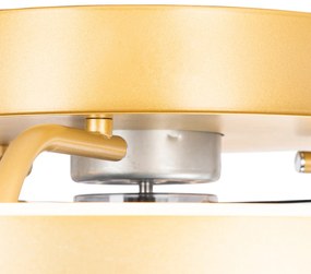 Ventilatore da soffitto ottone 50 cm con LED dimmerabile con telecomando - Maddy