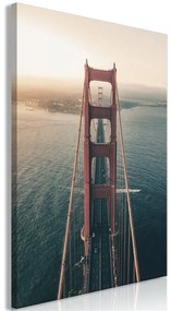 Quadro Golden Gate Bridge (1 Part) Vertical  Colore Verde, Dimensioni e Misure 60x90