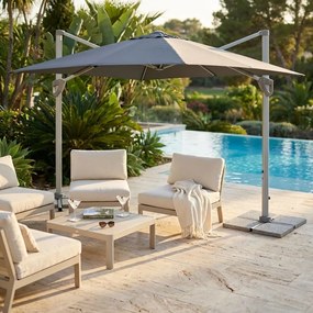 MANU - ombrellone da giardino decentrato