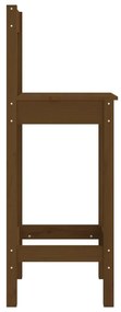 Sedie da bar 2 pz miele 40x41,5x112 cm legno massello di pino