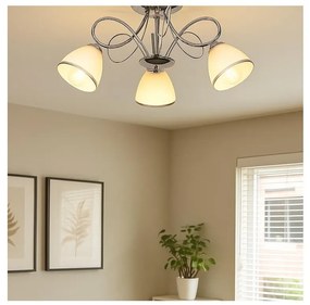 Brilagi - Plafoniera FRED 3xE27/60W/230V Ø 59 cm cromo lucido