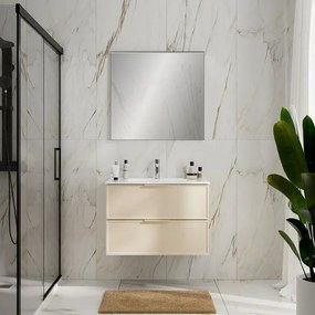 Colonna per mobile bagno Tiffany 2 ante chiusura ammortizzata L34 x P32 x H114 cm Beige Greige