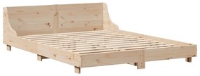 Letto senza materasso 140x190 cm in legno massello di pino