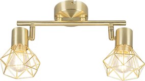 Faretto intelligente orientabile e inclinabile in ottone con 2 P45 Wifi - Mosh