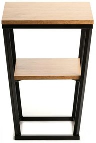 Tavolino EXPAND 57x40 cm nero/marrone