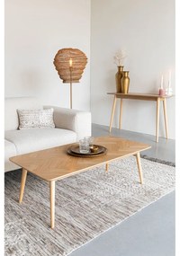 Tavolino da salotto di colore naturale con piano effetto rovere 60x120 cm Fabio – White Label