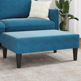Poggiapiedi Blu 77x55x31 Cm İn Velluto /
