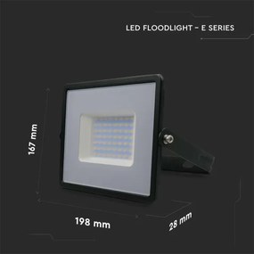 Riflettore LED LED/50W/230V 4000K IP65 nero