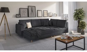 Pouf grigio scuro Ariella - Ropez