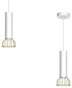 Lampadario su corda DANTE 1xGU10/25W/230V bianco/oro