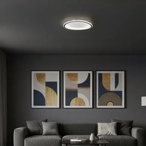 Plafoniera LED CALI, 30 W, 230 V, Ø 40 cm, nera