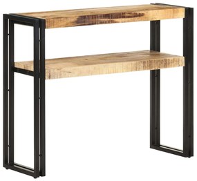 Tavolo Consolle 90x30x75 Cm İn Legno Di Mango Grezzo /