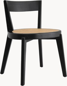 Sedia da pranzo in legno di Mindi con seduta in rattan Alvear