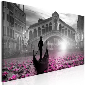 Quadro Magic Venice (1 Part) Narrow Grey  Colore Rosa, Dimensioni e Misure 120x40