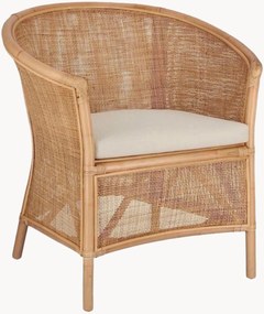 Poltrona lounge in rattan con cuscino Adelfa