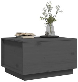 Tavolino da salotto grigio 60x50x35 cm legno massello di pino