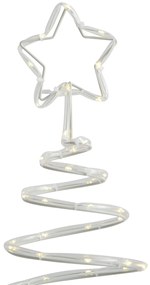 Set di 4 luci da giardino natalizie albero di Natale bianco con LED IP44 - Puno