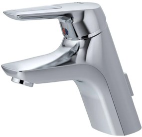 Rubinetto per lavabo a canna media Ceramix Blue cromo lucido