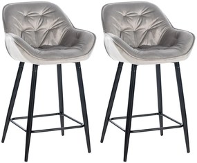 Eleganti Barhocker Gibson: Design Moderno E Comfort Superiore / Grau / Samt